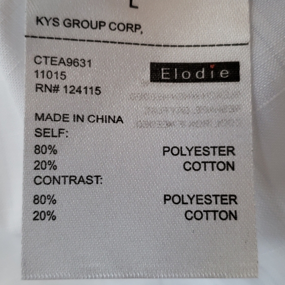 NWOT Elodie light blue & white halter top L - Picture 7 of 8